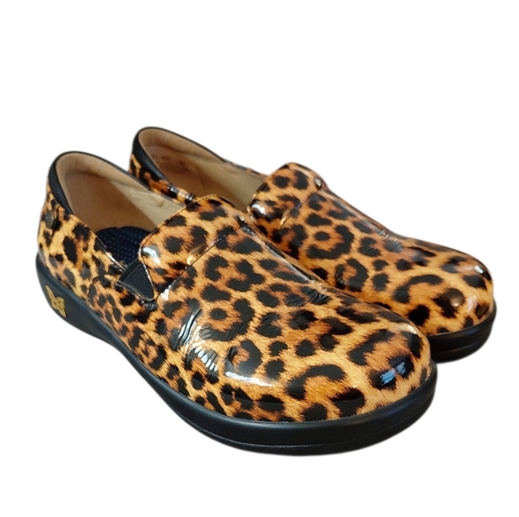 ALEGRIA Kel Leopard Print Patent Flats Women's Size 10 Slip-On Comfort Shoes - Picture 13 of 13